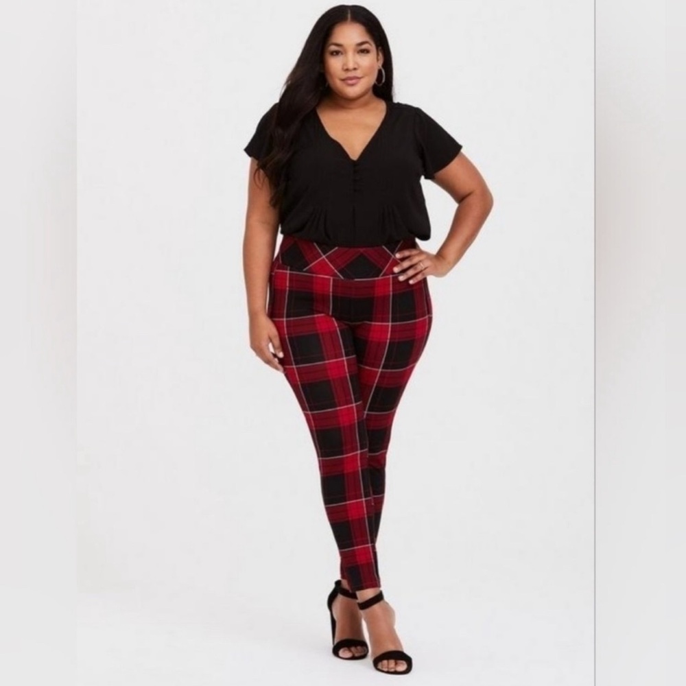 3XR Torrid Pixie Pant in Holiday Red Plaid
